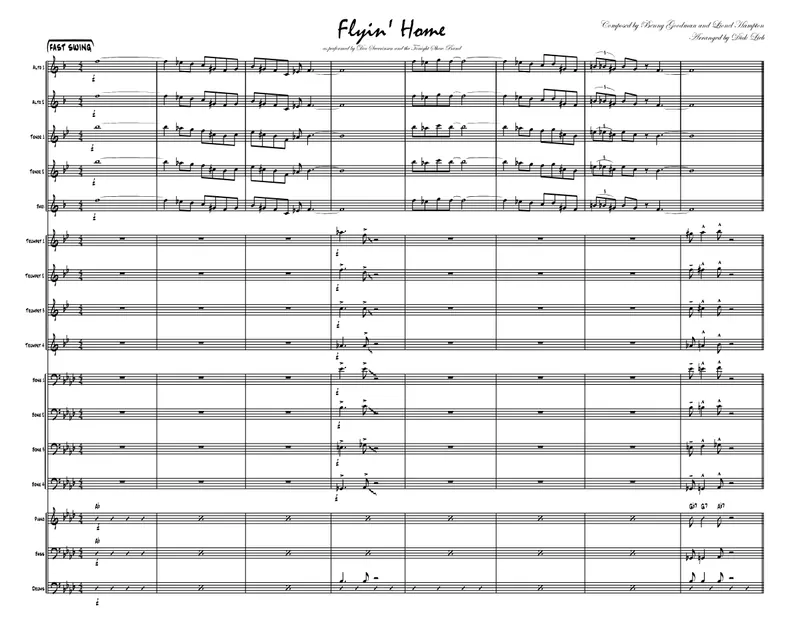 Flyin' Home score preview