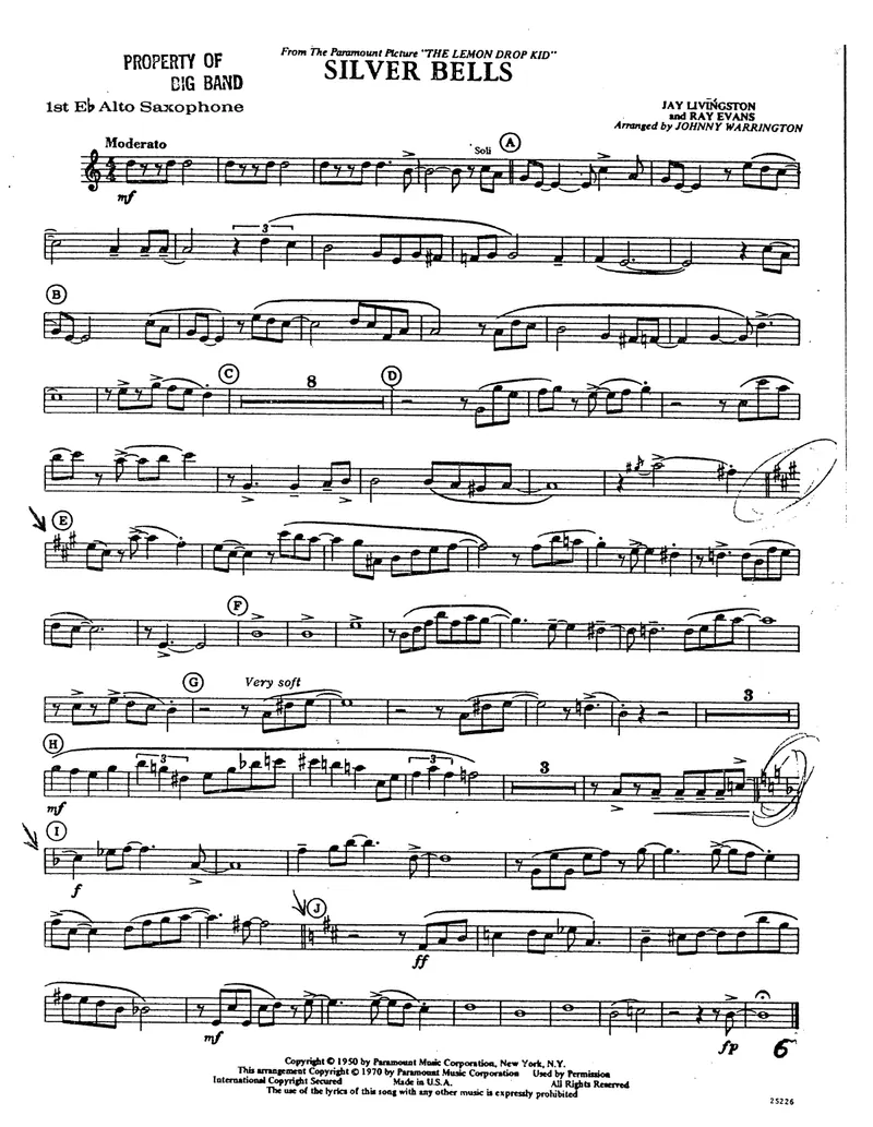 Silver Bells score preview