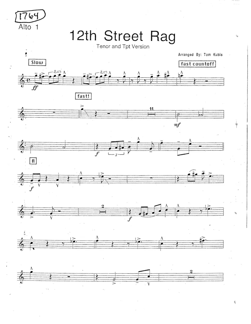 12 th Street Rag score preview