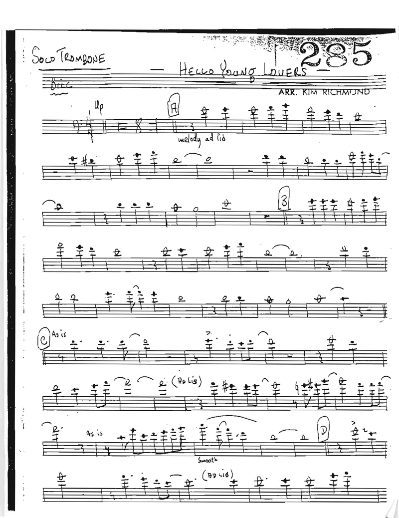 Hello Young Lovers score preview