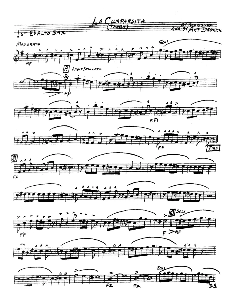 La Cumparsita score preview