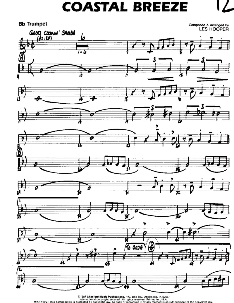 Coastal Breeze score preview