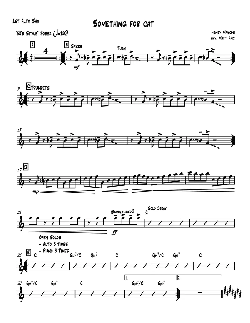 Something For Cat score preview