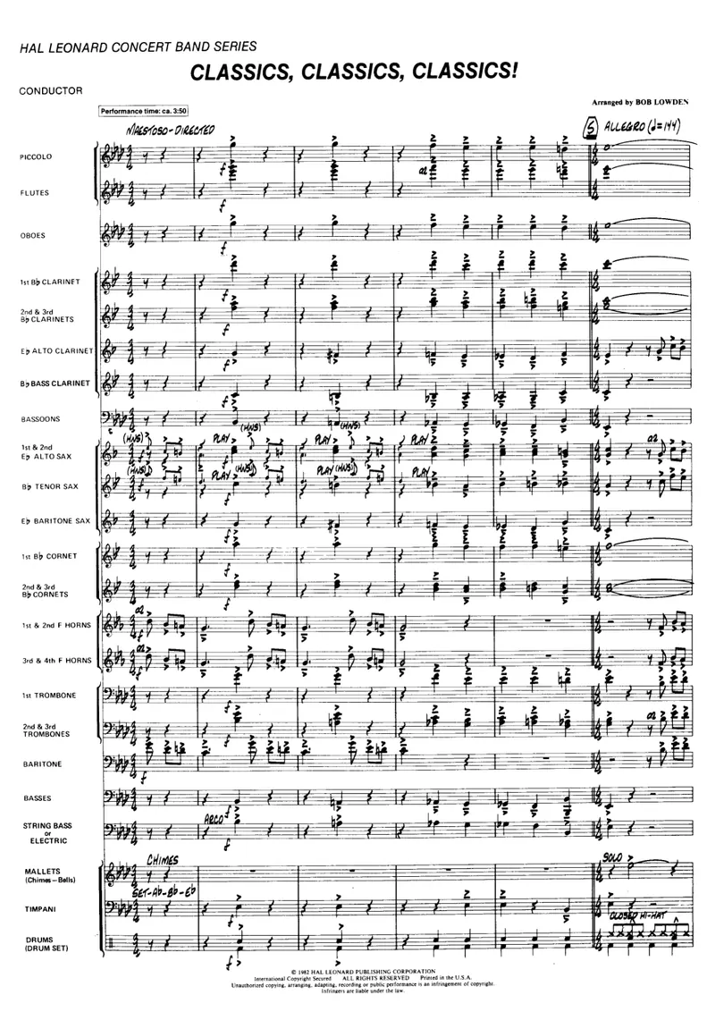 Classic, Classics, Classics score preview