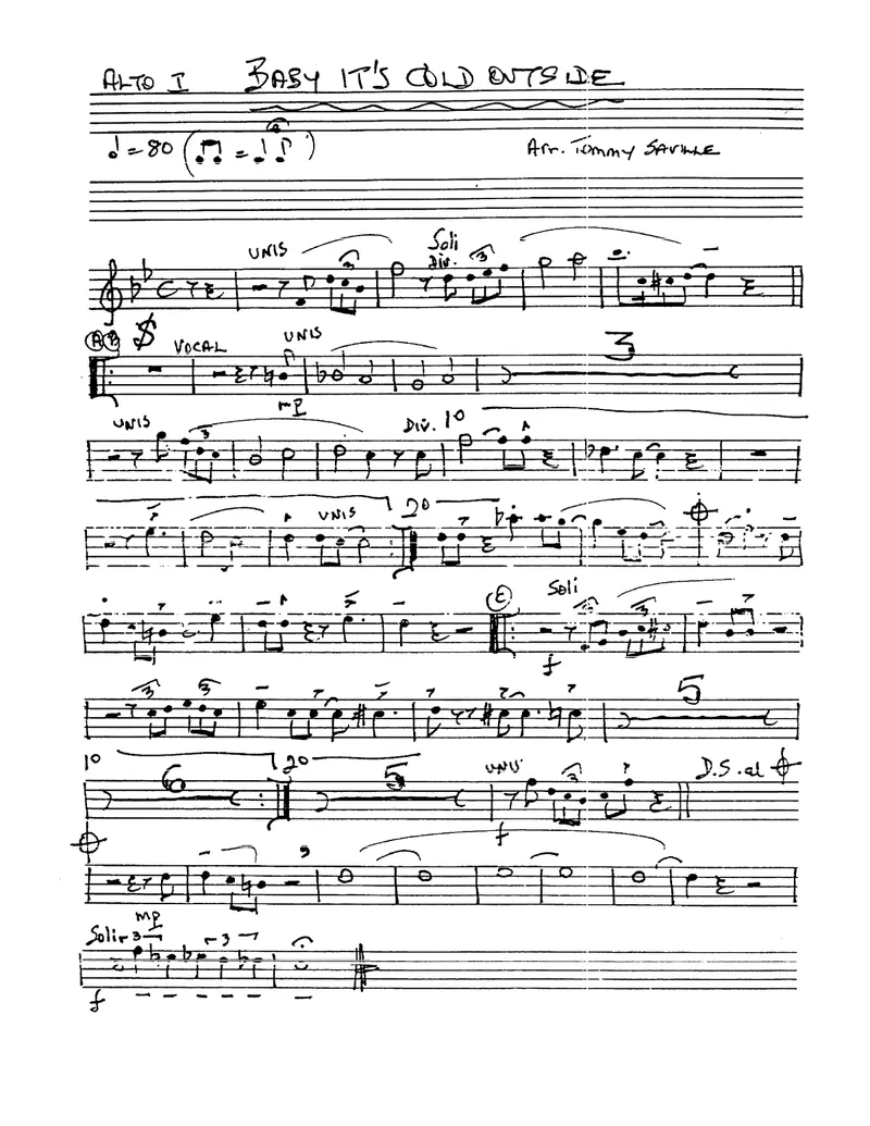 Baby, It's Cold Outside score preview