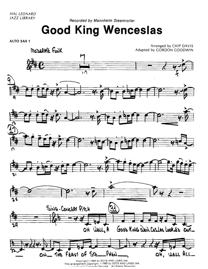 Good King Wenceslas score preview
