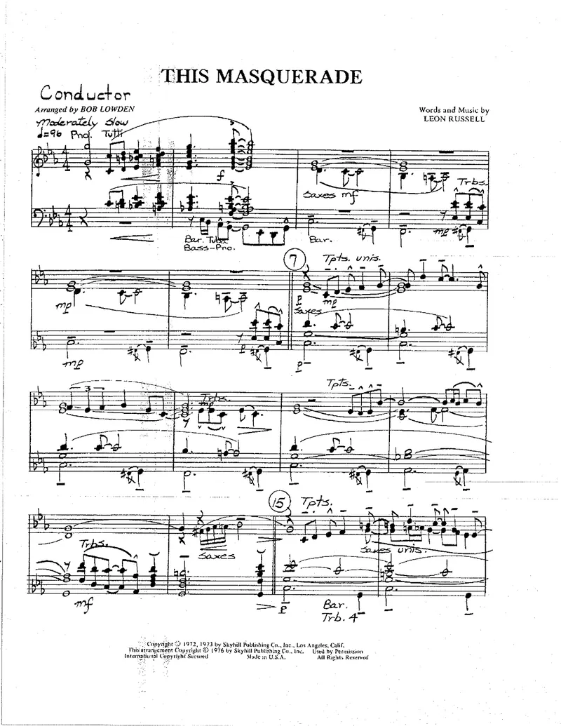 This Masquerade score preview