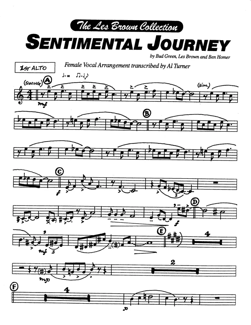 Sentimental Journey score preview
