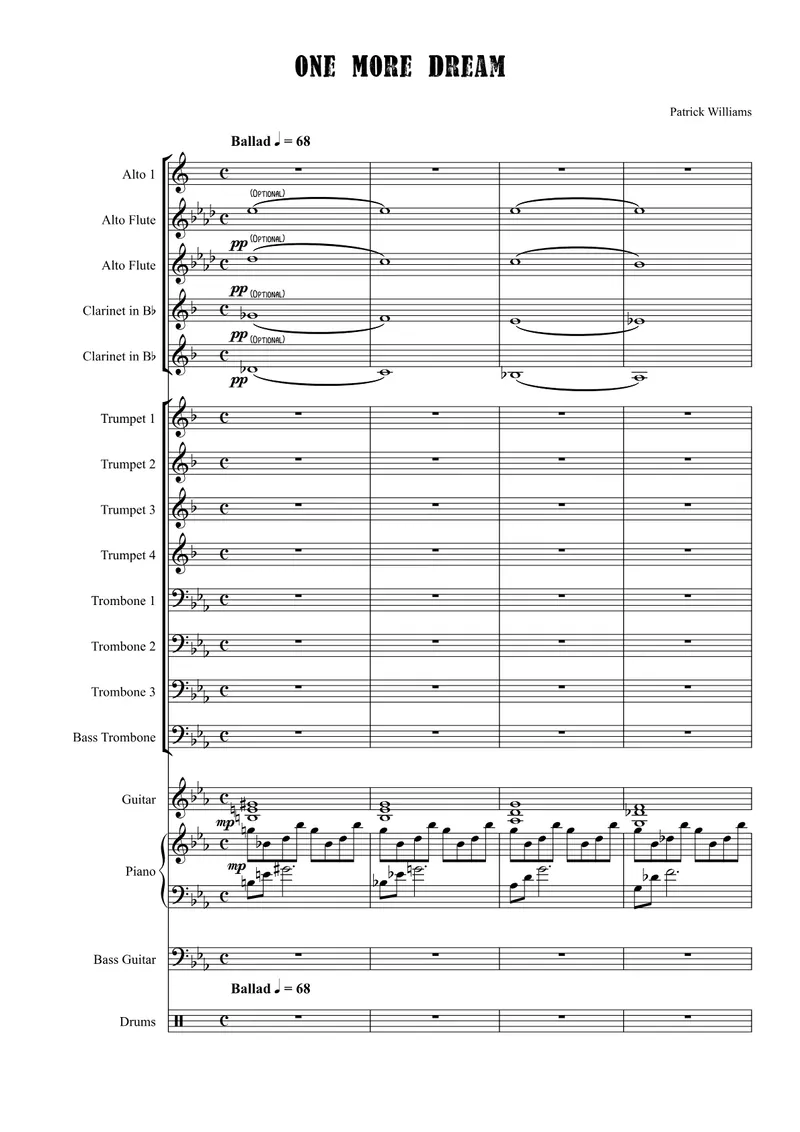 One More Dream score preview
