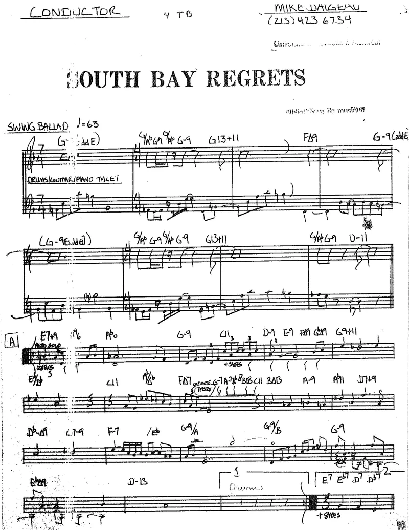 South Bay Regrets score preview