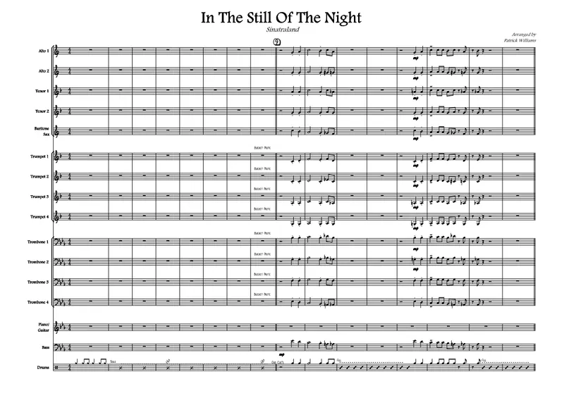 In The Still Of The Night score preview