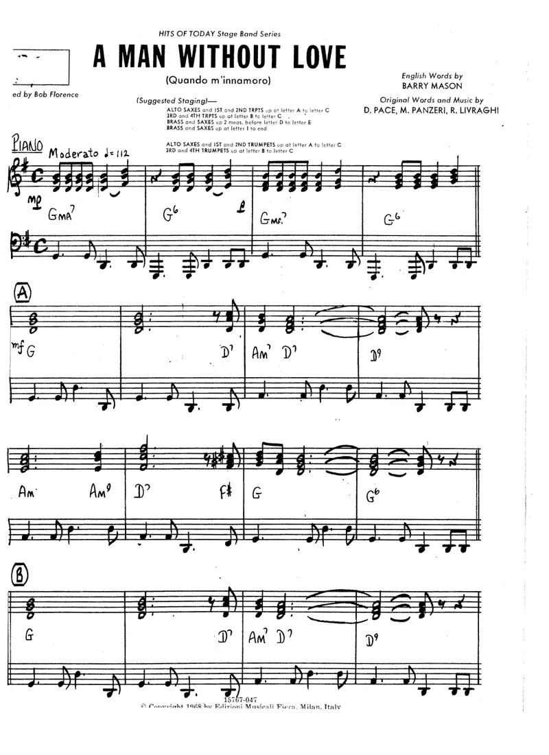 A Man Without Love score preview