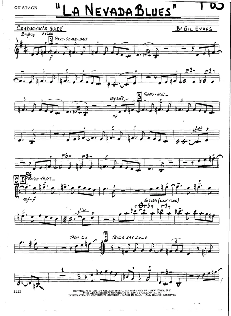 La Nevada Blues score preview