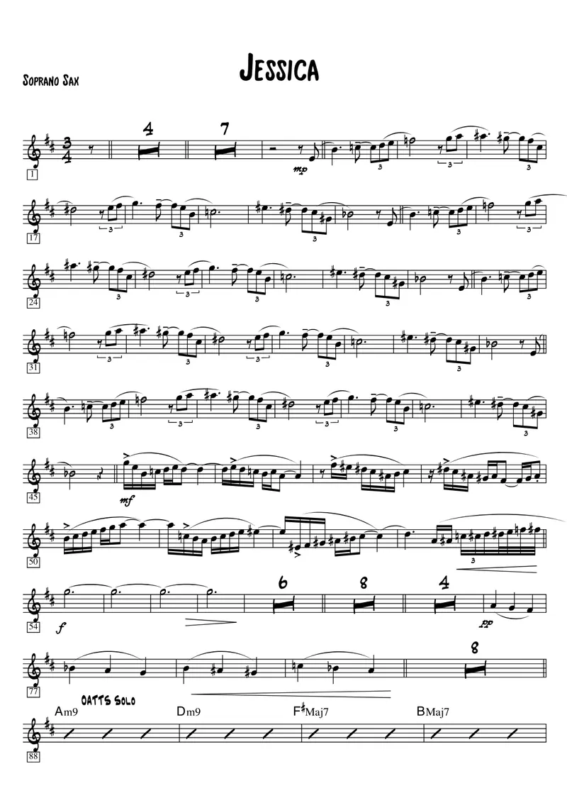 Jessica score preview