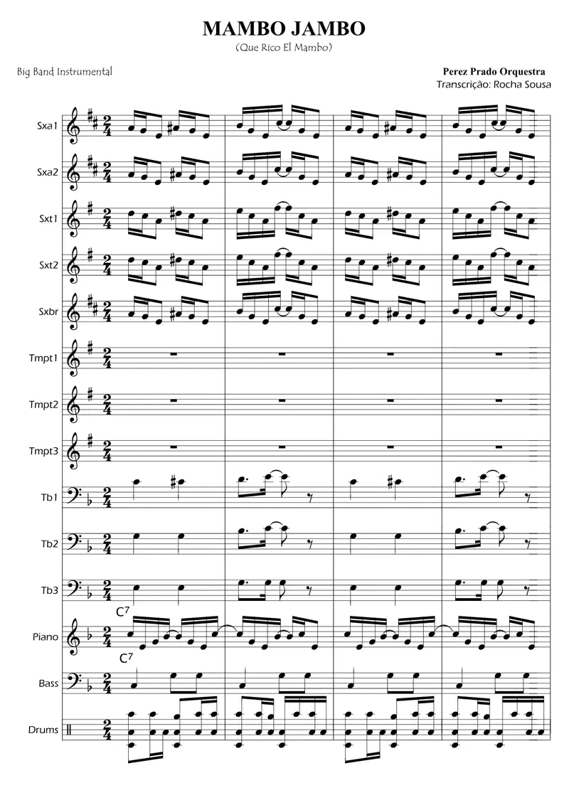 Mambo Jambo score preview