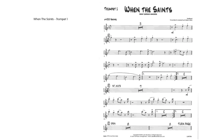 When The Saints Go Marching In score preview