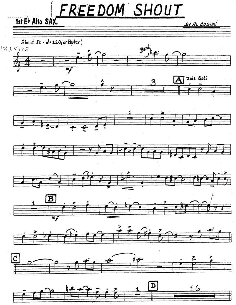 Freedom Shout score preview