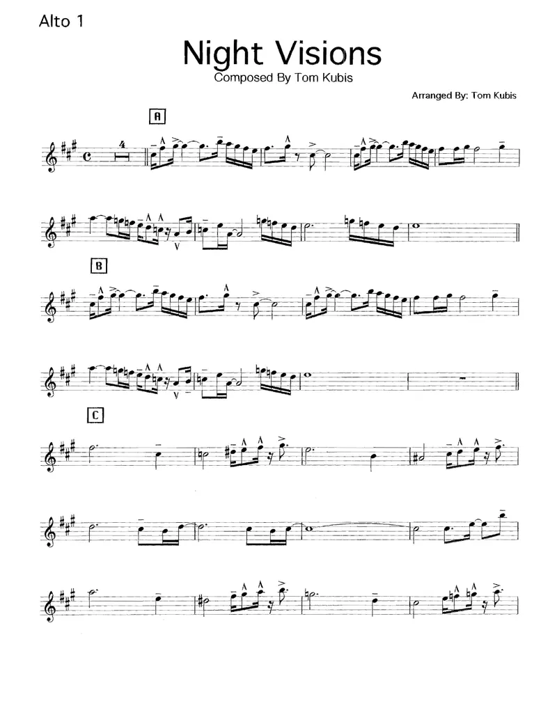 Night Visions score preview