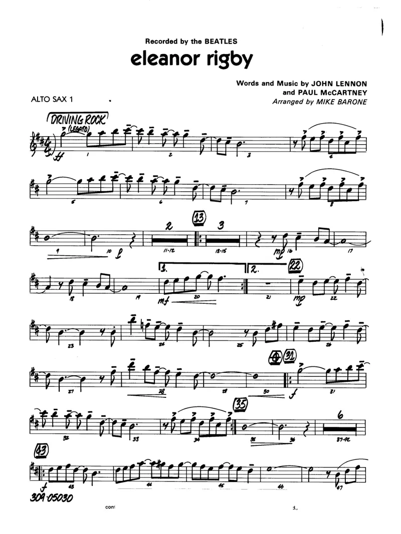 Eleanor Rigby score preview