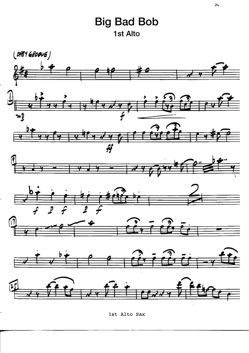 Big Bad Bob score preview