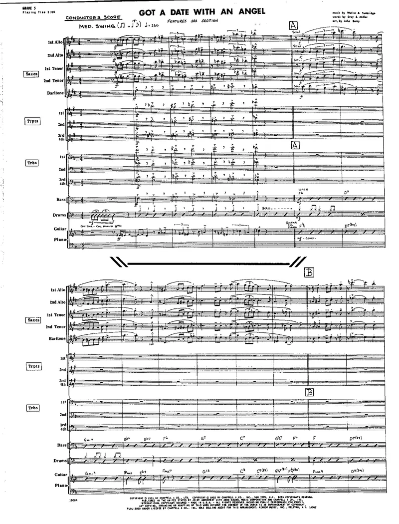 Got A Date With An Angel score preview