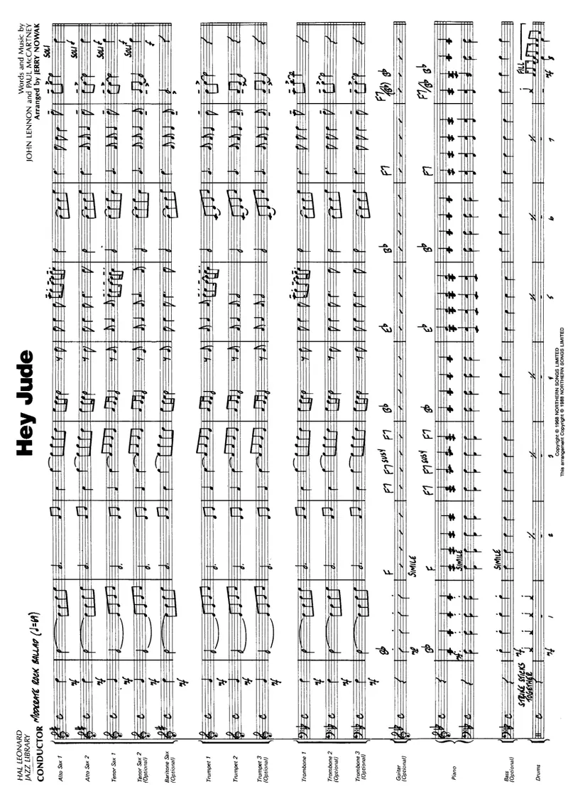 Hey Jude score preview