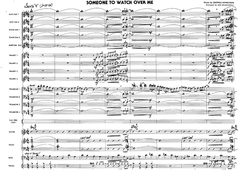 Someone To Watch Over Me score preview