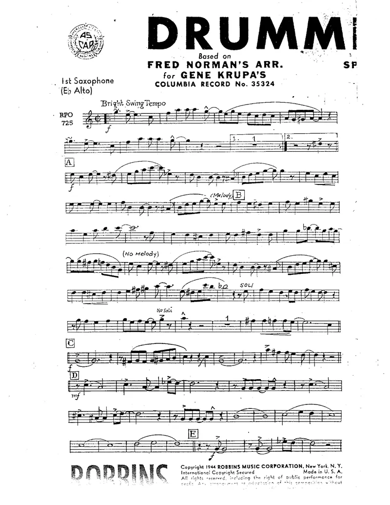 Drummin' Man score preview