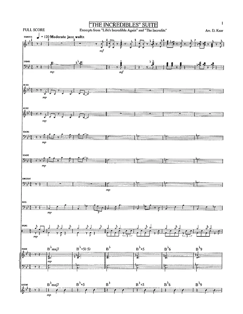 The Incredibles Suite score preview