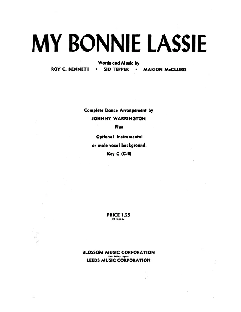 My Bonnie Lassie score preview