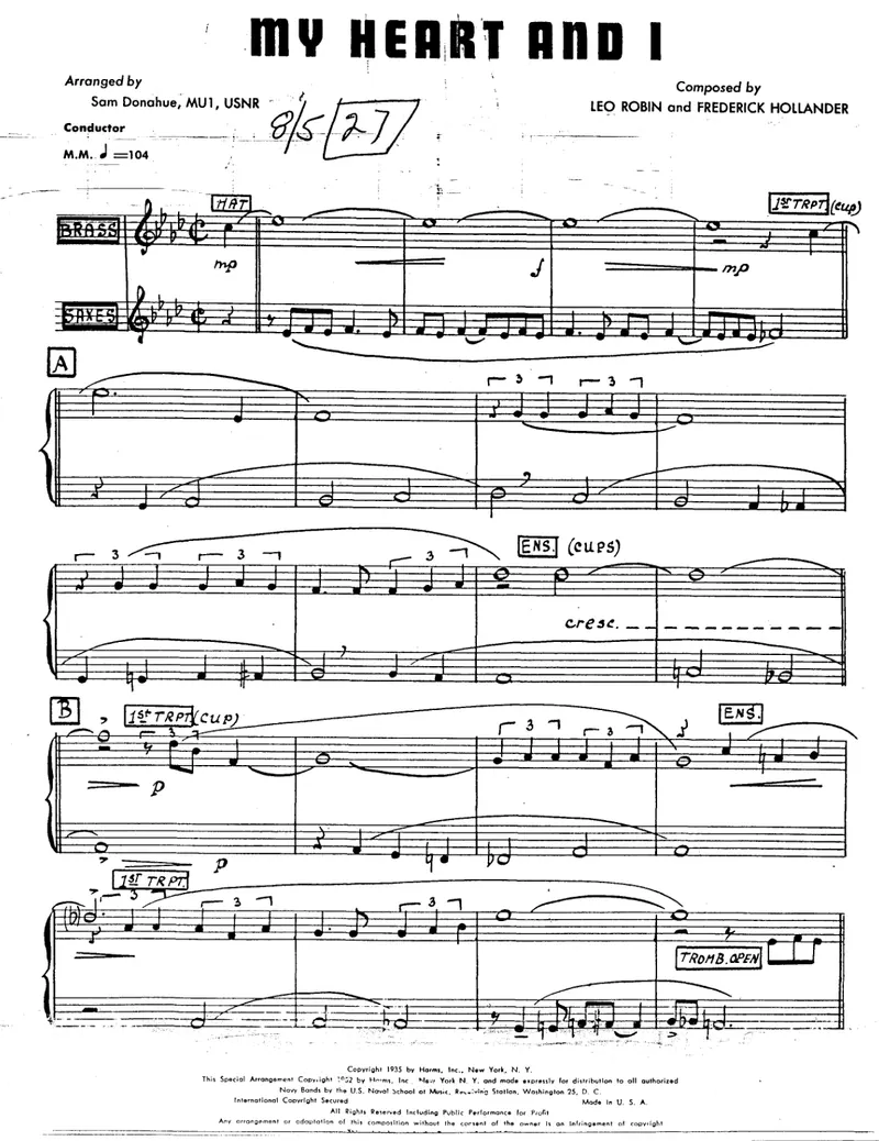 My Heart And I score preview