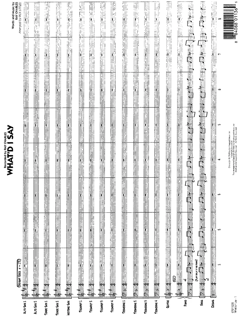 What'd I Say score preview