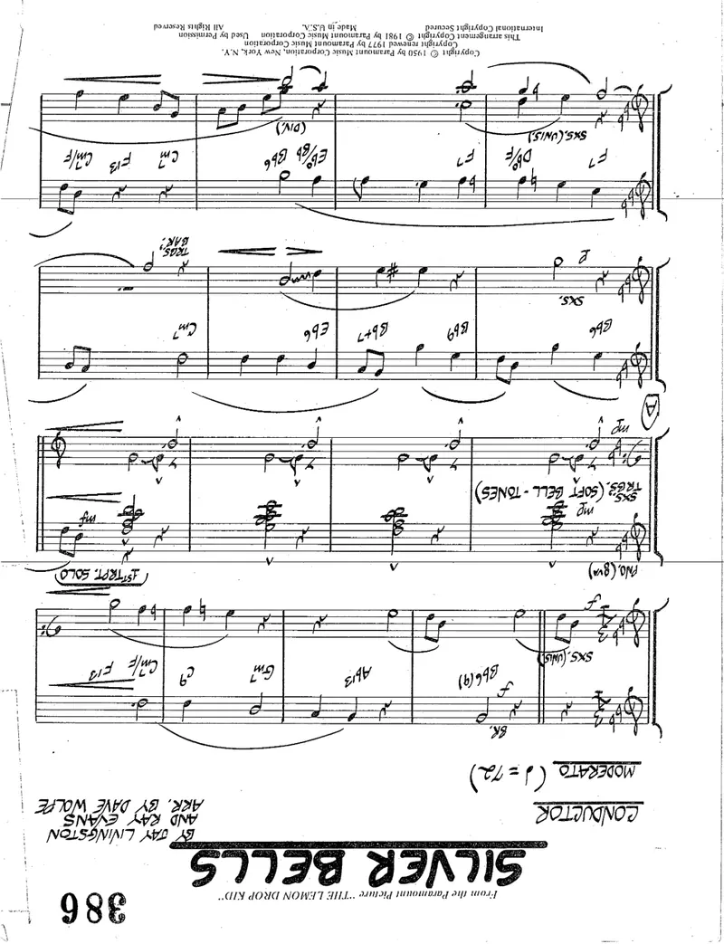 Silver Bells score preview