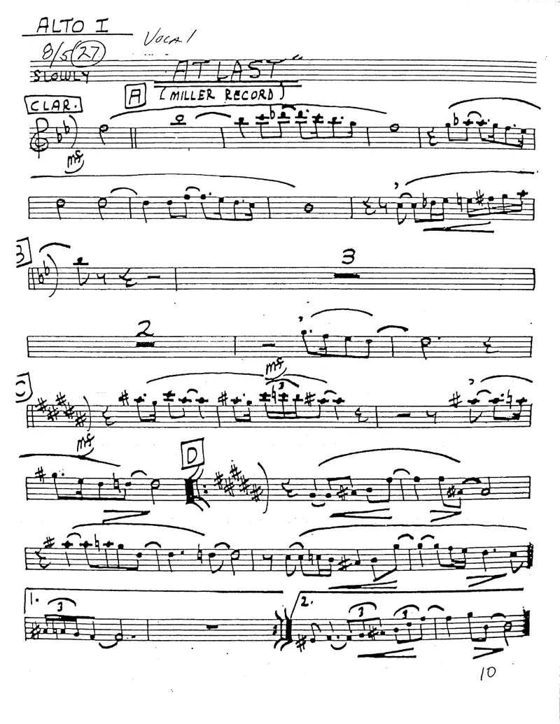 At Last score preview