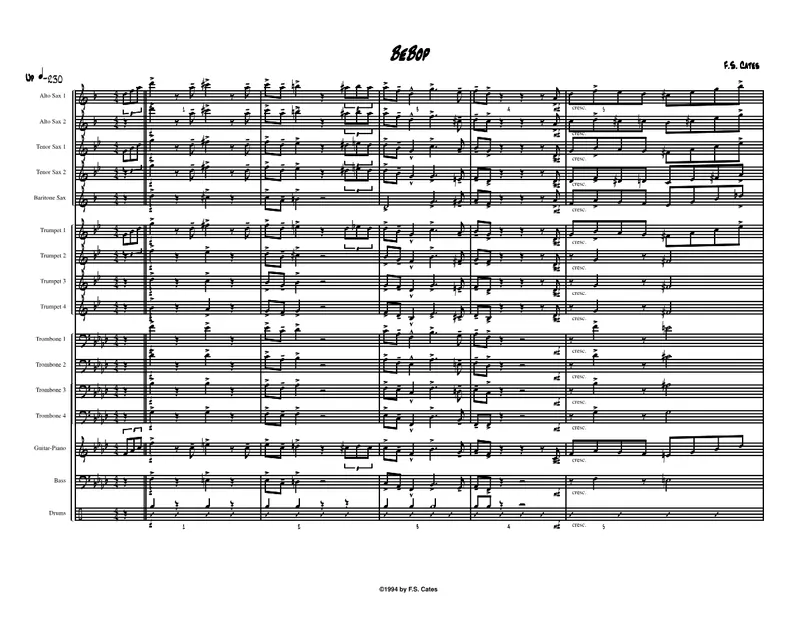 BeBop score preview