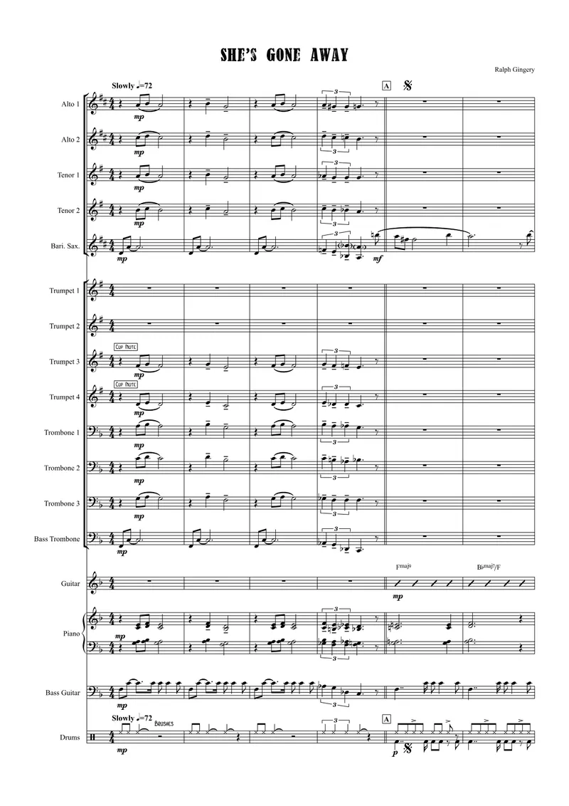 She's Gone Away score preview