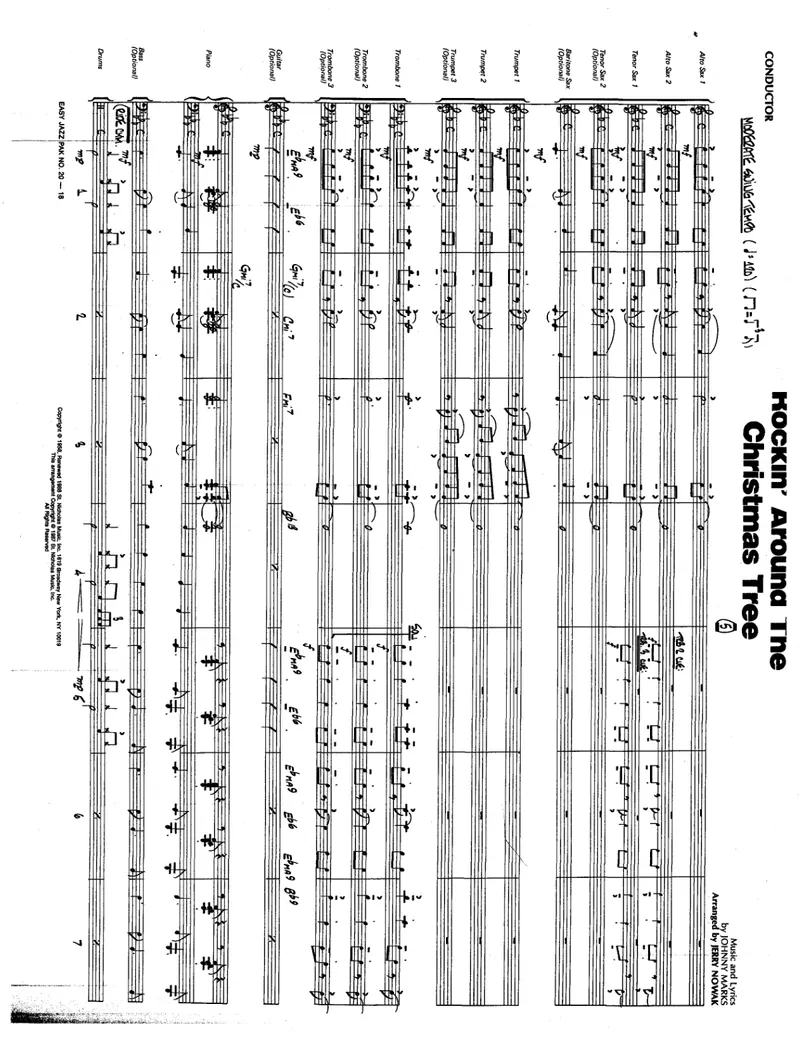 Rockin' Around The Christmas Tree score preview
