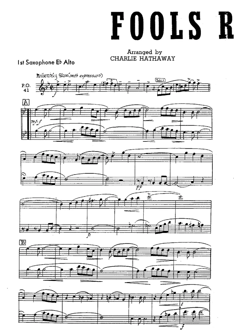 Fools Rush In score preview