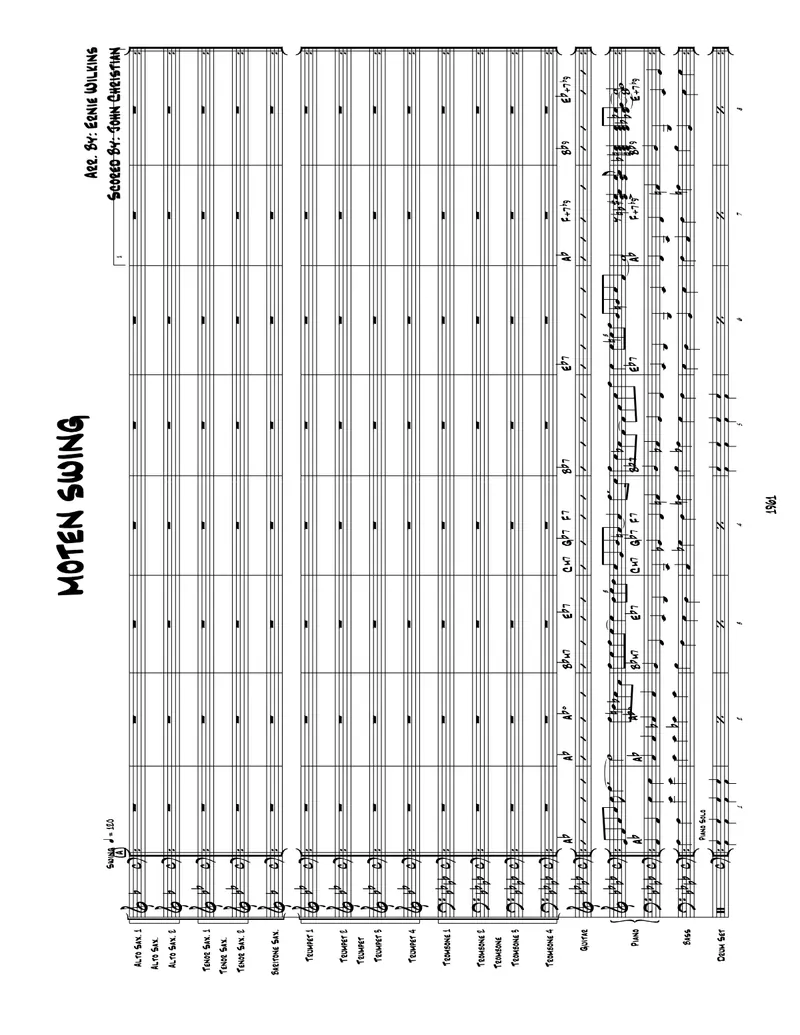Moten Swing score preview