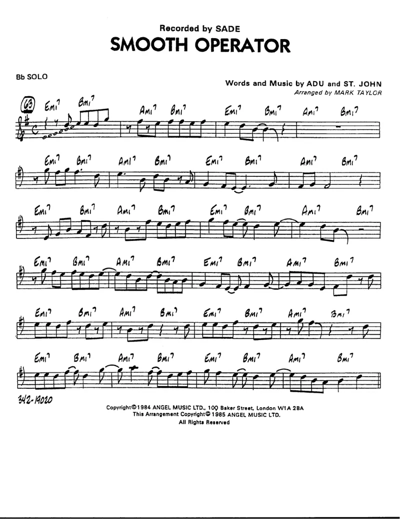 Smooth Operator score preview