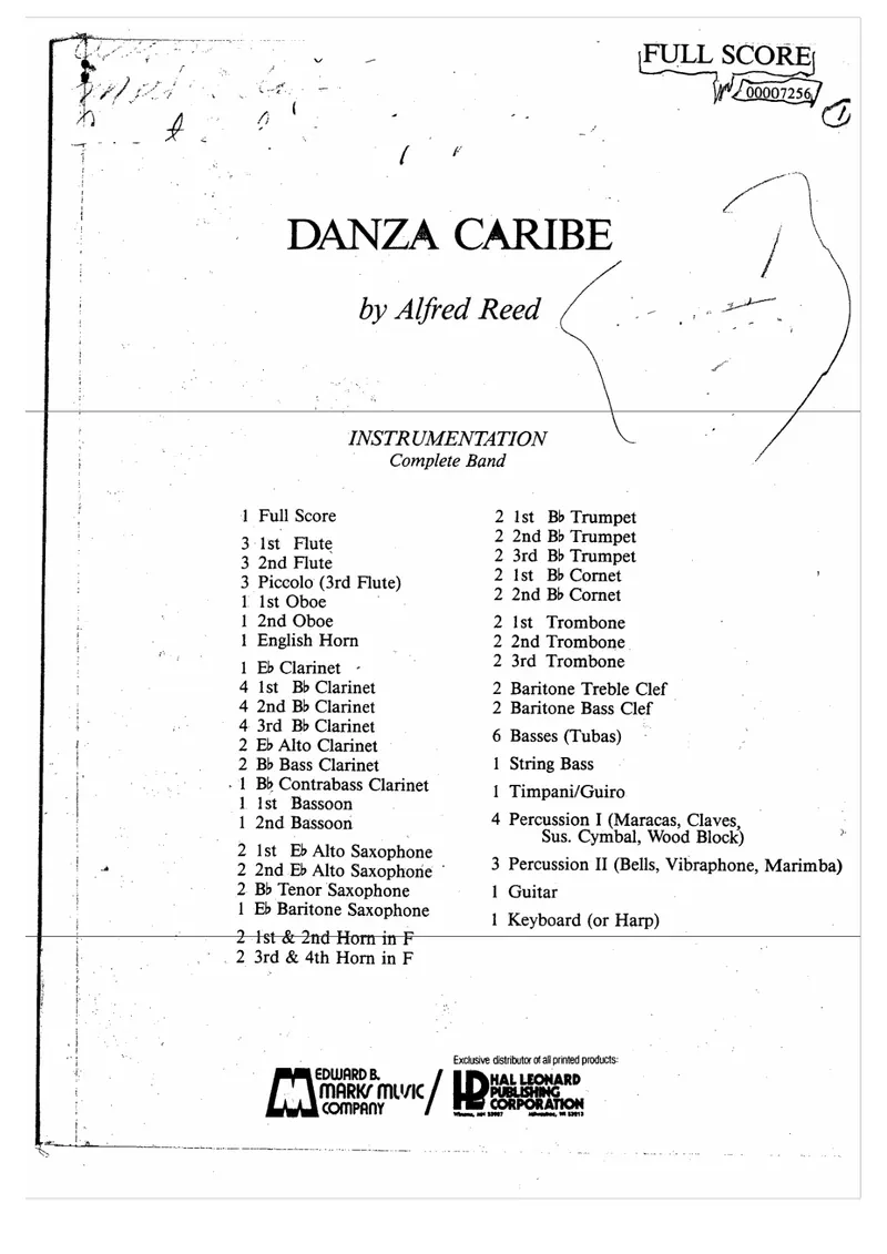 Danza Caribe [A.Reed] score preview