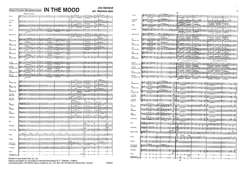 In The Mood score preview