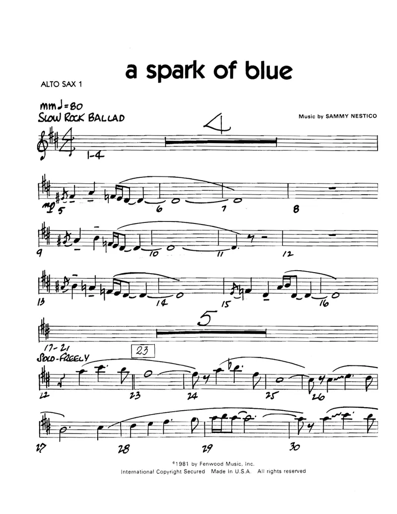 A Spark Of Blue score preview