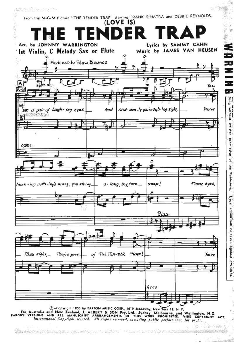 Love Is The Tender Trap score preview