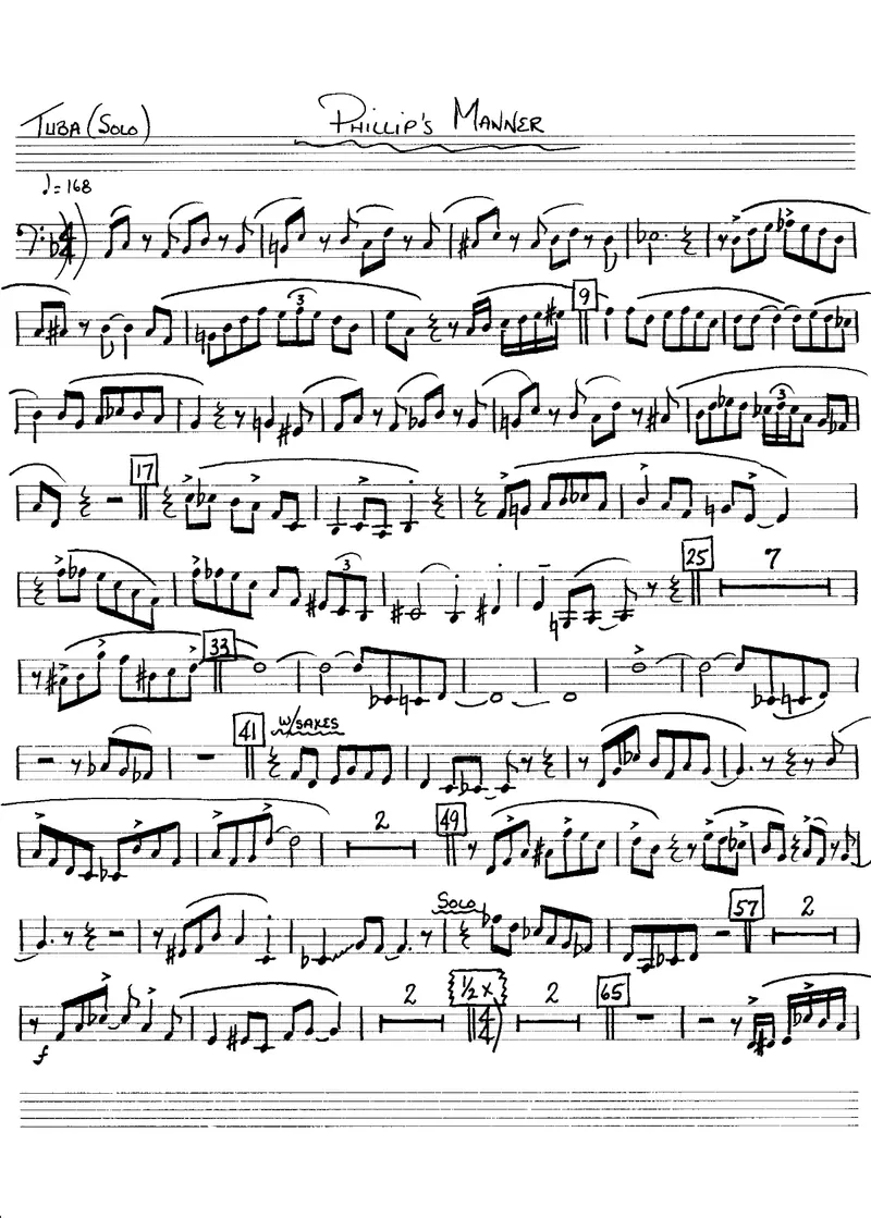Phillip's Manner score preview