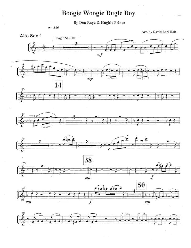 Boogie Woogie Bugle Boy score preview