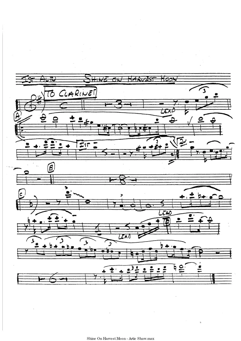 Shine On Harvest Moon score preview
