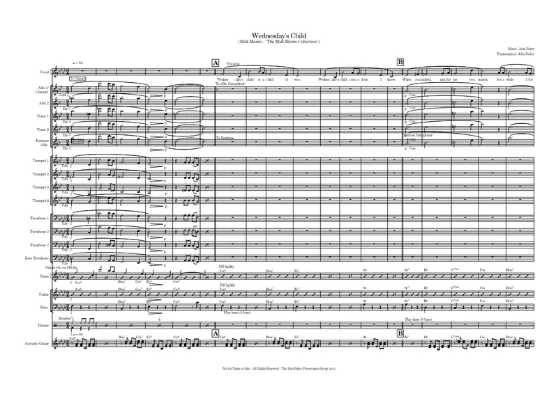 Wednesdays Child score preview
