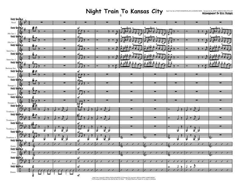 Night Train To Kansas City score preview