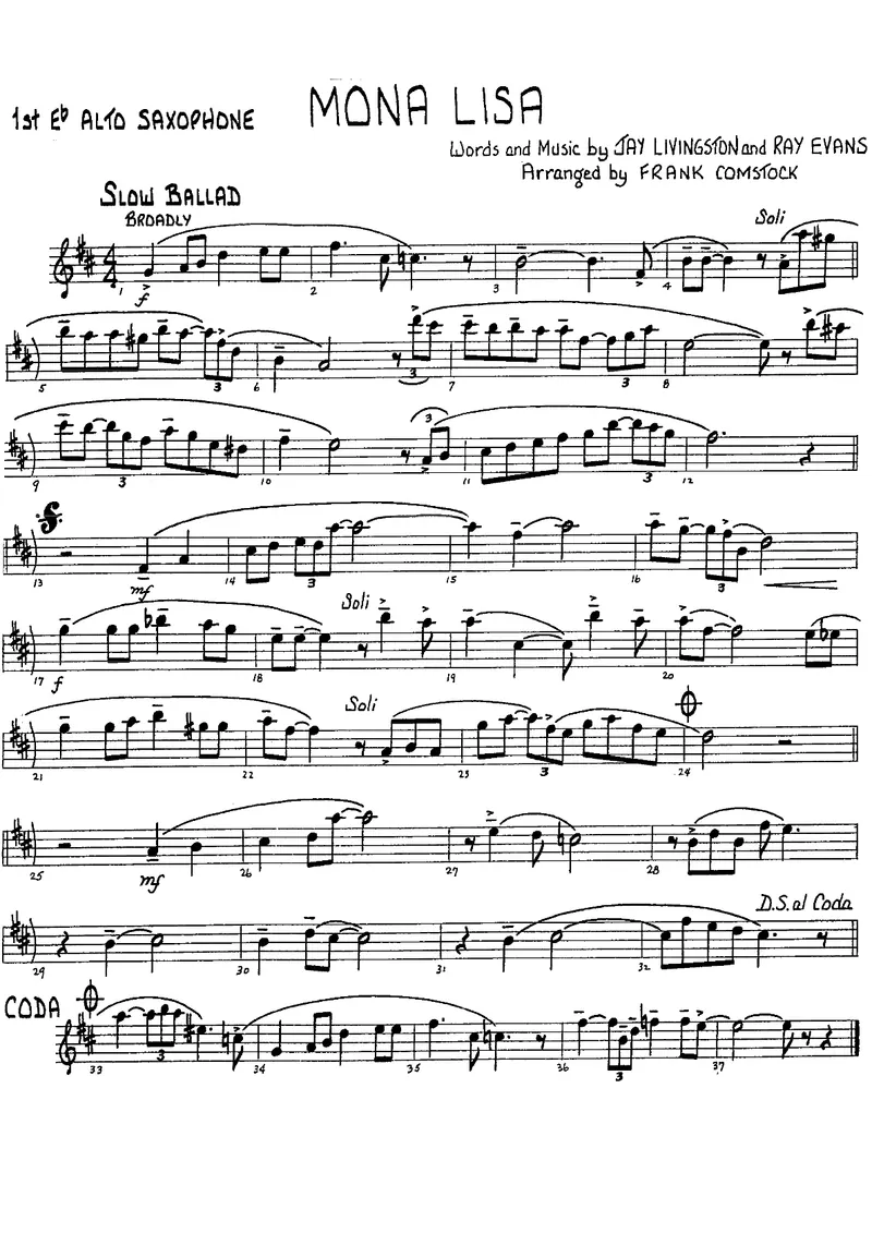 Mona Liza score preview